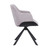 Puma Contemporary Dining Chair in Black Powder Coated Finish with Grey Velvet and Black Brushed Wood Finish