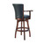 Raleigh Arm 26" Counter Height SwivelÃƒâ€šÃ‚Â Barstool in Rustic Cordovan Finish and Brown Bonded Leather