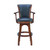 Raleigh Arm 26" Counter Height SwivelÃƒâ€šÃ‚Â Barstool in Rustic Cordovan Finish and Brown Bonded Leather