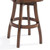Armen Living Raleigh Arm 30" Bar Height Swivel Wood Barstool in Chestnut Finish and Kahlua Faux Leather