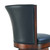 Raleigh 26" Counter Height Swivel Barstool in Rustic Cordovan Finish and Brown Bonded Leather