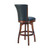 Raleigh 26" Counter Height Swivel Barstool in Rustic Cordovan Finish and Brown Bonded Leather