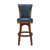 Raleigh 26" Counter Height Swivel Barstool in Rustic Cordovan Finish and Brown Bonded Leather