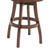 Armen Living Raleigh 26" Counter Height Swivel Wood Barstool in Chestnut Finish and Kahlua Faux Leather