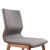 Robin Mid-Century Dining Chair in Walnut Finish and Gray Fabric - Set of 2