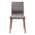 Robin Mid-Century Dining Chair in Walnut Finish and Gray Fabric - Set of 2