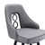 Ruby Contemporary 30" Bar Height Barstool in Black Powder Coated Finish and Grey Faux Leather