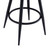 Ruby Contemporary 26" Counter Height Barstool in Black Powder Coated Finish and Vintage Coffee Faux Leather