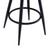 Ruby Contemporary 30" Bar Height Barstool in Black Powder Coated Finish and Vintage Coffee Faux Leather