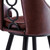 Ruby Contemporary 30" Bar Height Barstool in Black Powder Coated Finish and Vintage Coffee Faux Leather