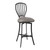 Sandy Contemporary 26" Counter Height Barstool in Matte Black Finish and Vintage Grey Faux Leather