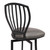 Sandy Contemporary 30" Bar Height Barstool in Matte Black Finish and Vintage Grey Faux Leather