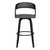 Shelly Contemporary 30"Ã‚Â Bar HeightÃ‚Â Swivel Barstool in Black Brush Wood Finish and Grey Faux Leather