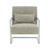 Armen Living Skyline Modern Accent Chair In Gray Linen and Steel