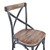 Sloan Industrial Dining Chair in Industrial Grey and Pine Wood - Set of 2