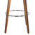 Armen Living Sonia 26" Counter Height Barstool in Walnut Wood Finish with Brown Faux Leather