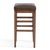 Armen Living Sonata 26" Counter Height Wood Backless Barstool in Chestnut Finish and Kahlua Faux Leather