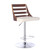 Armen Living Storm Barstool in Chrome finish with Walnut wood and Cream Faux Leather