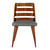 Armen Living Storm Mid-Century Dining Chair in Walnut Wood and Gray Faux Leather