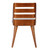 Armen Living Storm Mid-Century Dining Chair in Walnut Wood and Gray Faux Leather