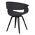 Summer Contemporary Dining Chair in Black Brush Wood Finish and Charcoal Fabric