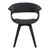 Summer Contemporary Dining Chair in Black Brush Wood Finish and Charcoal Fabric
