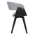 Summer Contemporary Dining Chair in Black Brush Wood Finish and Grey Fabric