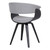 Summer Contemporary Dining Chair in Black Brush Wood Finish and Grey Fabric