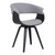 Summer Contemporary Dining Chair in Black Brush Wood Finish and Grey Fabric