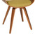 Armen Living Summer Modern Chair In Green Fabric and Walnut Wood