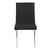 Armen Living Tempe Contemporary Dining Chair in Black Faux Leather with Brushed Stainless Steel Finish - Set of 2