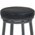 Armen Living Tilden 30" Bar Height Metal Swivel Backless Barstool in Ford Black Faux Leather and Mineral Finish