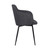 Tammy Contemporary Dining Chair in Black Powder Coated Finish and Charcoal Fabric