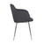 Tammy Contemporary Dining Chair in Chrome Brushed Finish and Charcoal Fabric
