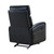 Tristan Contemporary Recliner in Pewter Genuine Leather