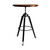 Armen Living Tribeca Pub Table in Industrial Grey Finish with Ash Wood Tabletop