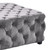 Armen Living Taurus Contemporary Ottoman in Grey Velvet with Wood Legs