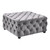 Armen Living Taurus Contemporary Ottoman in Grey Velvet with Wood Legs