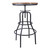 Titan Industrial Adjustable Pub Table in Industrial Grey and Pine Wood Top