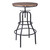 Titan Industrial Adjustable Pub Table in Industrial Grey and Pine Wood Top