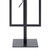 Victory Contemporary Swivel Barstool in Matte Black Finish and Grey Faux Leather