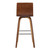 Armen Living Vienna 26" Counter Height Barstool in Walnut Wood Finish with Brown Faux Leather