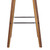 Armen Living Vienna 26" Counter Height Barstool in Walnut Wood Finish with Brown Faux Leather