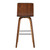 Armen Living Vienna 30" Bar Height Barstool in Walnut Wood Finish with Grey Faux Leather