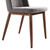 Wade Mid-Century Dining Chair in Walnut Finish and Gray Fabric - Set of 2