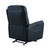 Wolfe Contemporary Recliner in Black Genuine Leather