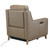 Wisteria Contemporary Chair in Light Brown Wood Finish and Taupe Genuine Leather