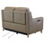 Wisteria Contemporary Loveseat in Light Brown Wood Finish and Taupe Genuine Leather