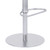 Armen Living Zuma Adjustable Metal Barstool in Vintage Gray Faux Leather with Brushed Stainless Steel Finish