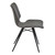 Armen Living Zurich Dining Chair in Vintage Gray Faux Leather and Black Metal Finish - Set of 2